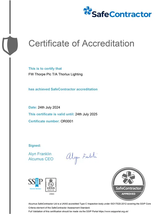 Safe Contractor certificate